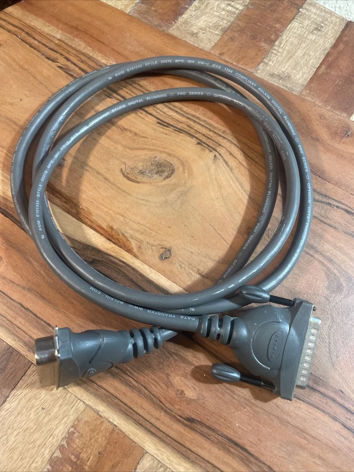 6 Ft Long Belkin CSA LL80671 Parallel Printer computer cord E101344-C S. 20276 - Image 1 of 4