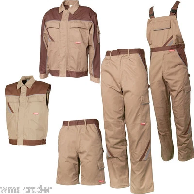 PLANAM Arbeitshose Arbeitsjacke Arbeitsshort Weste Tischler Arbeitslatzhose khaki/braun