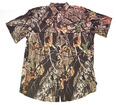 Redhead Hombre Mossy Oak Breakup Camuflaje Manga Corta Ventilado Abotonado, 2XL Foto 1 de 4