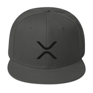 Subtile XRP schwarze Snapback Mütze Ripple Kryptowährung Kryptohandel Händler Geschenk - Bild 1 von 11