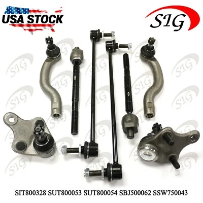 For Toyota RAV4 2006 - 2014 Front Lower Ball Joint Tie Rod End Sway Bar Kit 8PC - Image 1 of 4