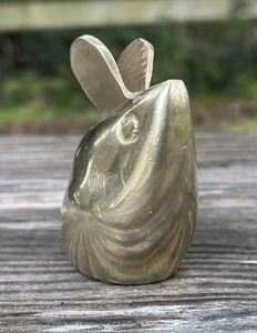Aged vintage Miniature Brass Mouse Figurine - Paperweight Minimalist  - Picture 1 of 7