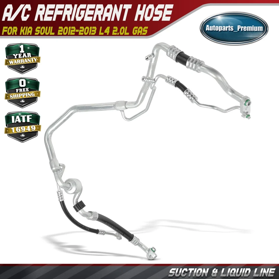 Conjunto de manguera de línea líquida y succión de aire acondicionado para Kia Soul 2012 2013 L4 2,0 L gas Foto 1 de 4