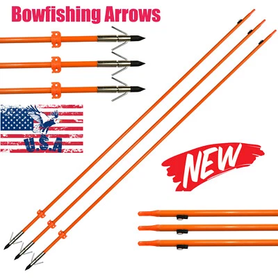 YLSIO Archery 32" Bowfishing Arrow Fiberglass Archery Fishing Hunting Arrowheads - Image 1 of 4