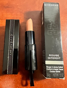 Givenchy Rouge Interdit Satin Lipstick 01 Secret Nude .12 Ounce NIB
