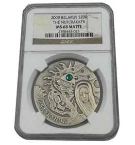 2009 Belarus Tales of the World - The Nutcracker NGC MS68 Silver Coin - Picture 1 of 2