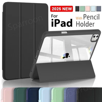 Hülle Für iPad Pro Air 11" M3 M2 7/8/9/10/11th Gen Cover Tasche Mit Stifthalter - Bild 1 von 4