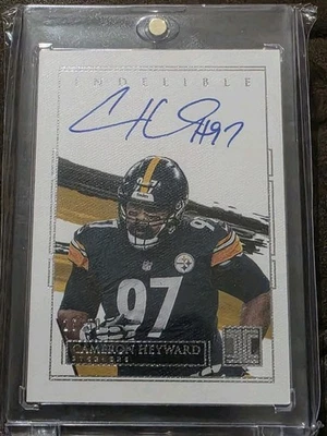 2021 IMPECCABLE CAMERON HEYWARD INDELIBLE AUTO /50 ON CARD STEELERS - Image 1 of 2