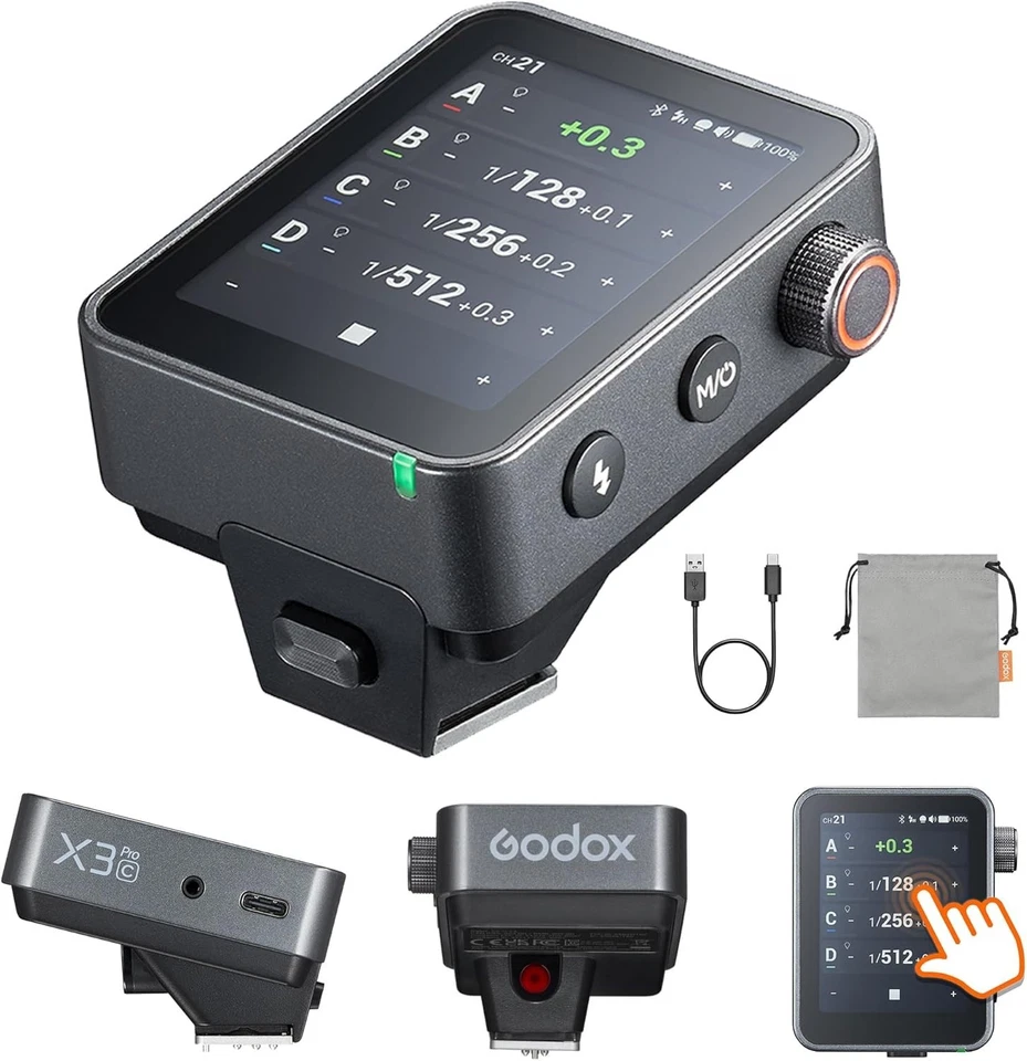 GODOX X3Pro C X3Pro-C TTL Disparador de Flash Inalámbrico para Canon, Flash Inalámbrico 2.4G Foto 1 de 4