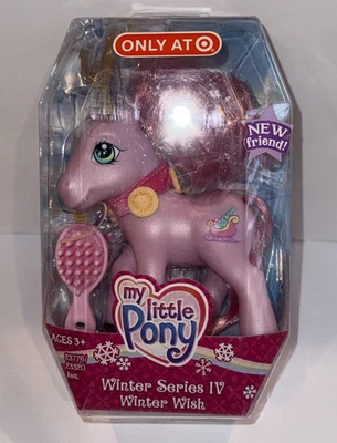 NEW My Little Pony Winter Series IV WINTER WISH Reindeer Antlers & Collar Pink - Image 1 of 4