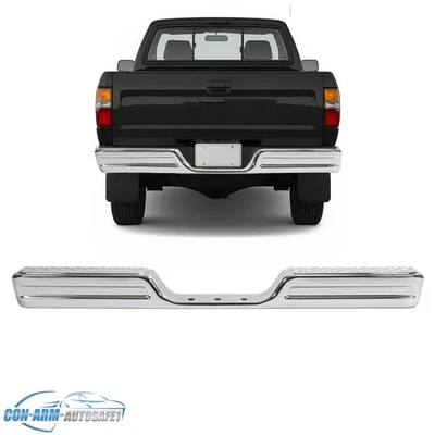 Rear Step Bumper For Toyota Pickup 1984-1988 Chrome Face Bar 1-Piece Step Type Foto 1 de 4