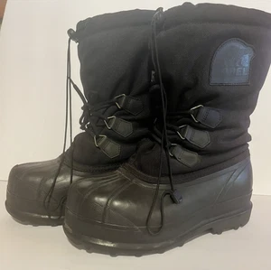 Sorel Glacier NY 1582-010 Waterproof Warm Insulated Winter Boots Black Men Sz 7 - Picture 1 of 10