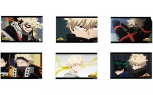 My Hero Academia Season 7 Acrylic Trading Block Katsuki Bakugo Scene Set of 6 - Picture 1 of 2