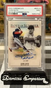 2022 Panini Chronicles Boys of Summer Juan Soto Autograph #BOS-JU 12/49 PSA 9 - Picture 1 of 2