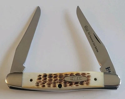 Navaja de bolsillo Case XX 1983 EE. UU. serie segunda corte generación ciervo muskrat dos hojas SS  Foto 1 de 4