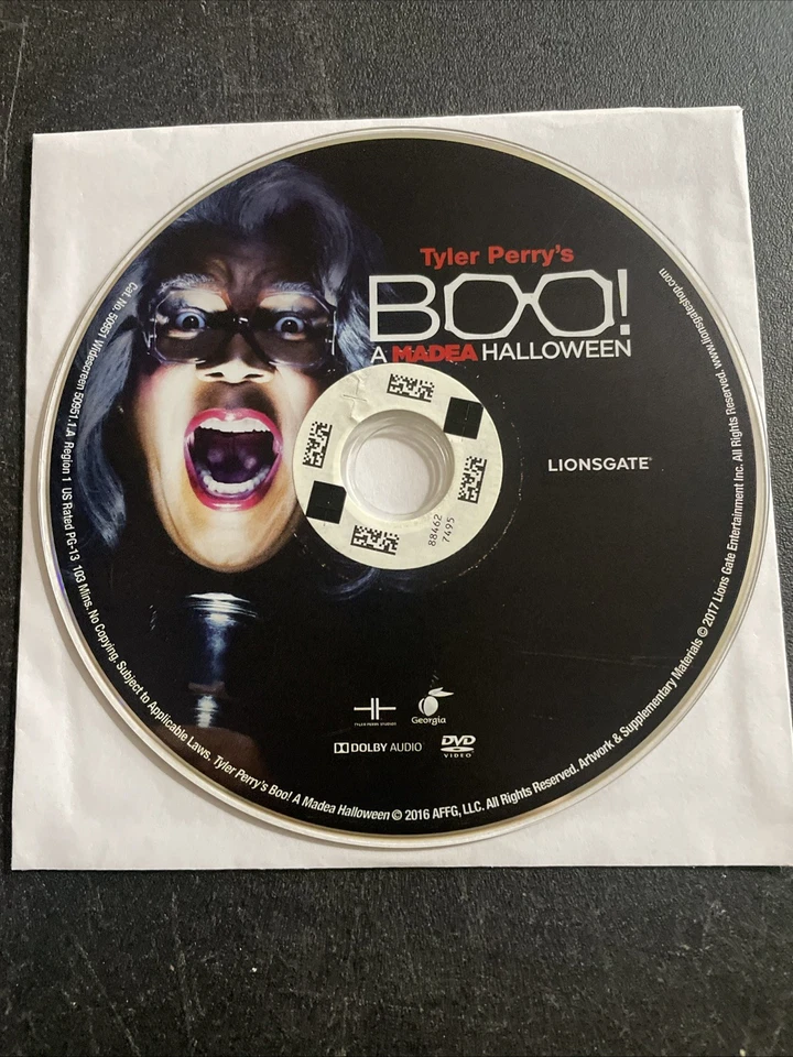 Tyler Perry's Boo! a Madea Halloween (DVD Disc Only, 2016) - Delivery in ≤30Day Foto 1 de 1