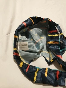 Cantu All-in-One Multi Stripe One Size Kids Tie Protect Hair Bonnet+Scarf - Picture 1 of 6