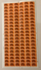 1965 Commonwealth Arts (ord). 6d complete sheet x 120 values. Fine mint. - Picture 1 of 1