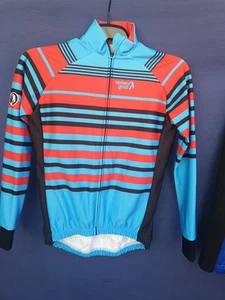 Giacca maglia bici ciclismo capra rubata adulti taglia grande multi righe - Foto 1 di 10