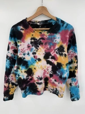 MOTHER The Square Sweatshirt Medium Crewneck Tie Dye Pullover Vertigo Black - Image 1 of 4