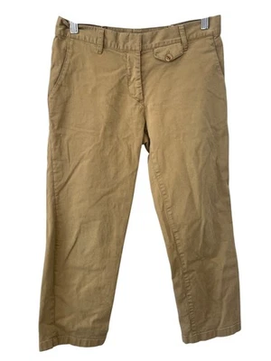 Pantalones Chinos Prada Talla 44 Frente Plano Recortados Pierna Recta Bolsillos Tostado Neutro Foto 1 de 4