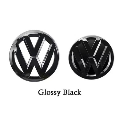 Vw Polo 6r 2009-2013 Embleme in schwarz vorne hinten neu 2x ovp - Bild 1 von 4