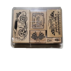 Stampin' Up! Fino alla fine set di 6 francobolli auto da corsa bandiera a scacchi - Foto 1 di 13