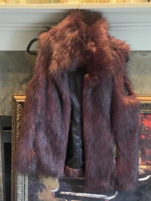 Chaleco Calvin Klein Imitación Piel Cremallera Ciruela Oro Acentos Otoño Talla EE. UU. Pequeño Nuevo Foto 1 de 4