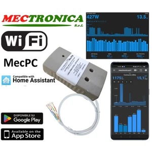 MecPC contatore misuratore WiFi smart meter a 4 ingressi impulsivi - Imagen 1 de 8
