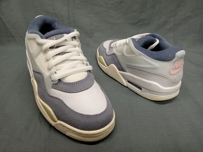 Nike Niños Air Jordan 4 RM (GS) Tenis Gamuza Blanco Azul Talla 4.5 ¡NUEVO EN CAJA! Foto 1 de 4