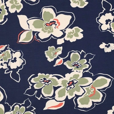 French Terry Blumen Blau by Poppy Meterware Öko-Tex 100 Meterpreis 17,90 €