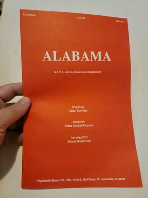 Vintage Alabama Chorus 1994 Music Arrangement Gockel-Gussen Robertson Tutwiler - Image 1 of 3