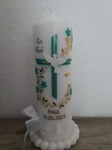 Taufkerze 💙Kreuz 💙 - Bild 1 von 2