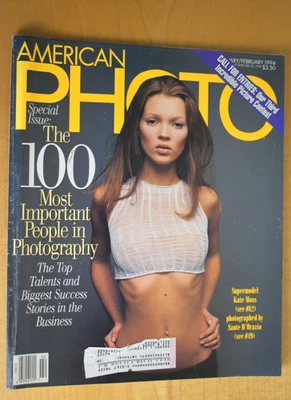 Обложка журнала American Photo январь/февраль 1994 супермодель Кейт Мосс - Изображение 1 из 4
