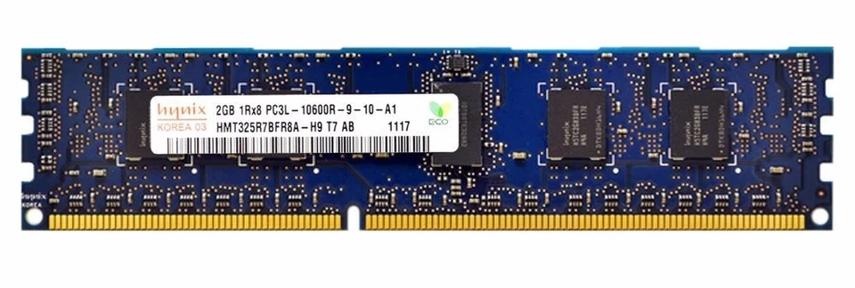 2GB PC3L-10600R DDR3-1333 1RX8 ECC - Image 1 of 1