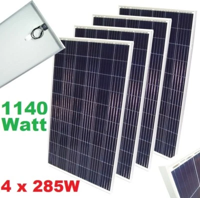 D+L 4 Stück Solarpanel Solarmodul 56421SO Poly Solarzelle 285W Solar Photovoltaik