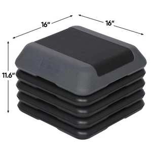 Adjustable 16'' Exercise Aerobic Step w/Risers 4" -12" Gym Fitness Stepper Safe - Picture 1 of 12