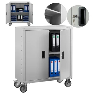 AREBOS 90x90x40 cm Archivador Armario de Oficina | Armario de Suministros Gris - Imagen 1 de 12
