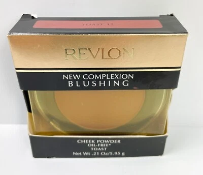 New REVLON New Complexion Blushing Cheek Powder #12 TOAST  **RARE ORIG OIL FREE - Image 1 of 4