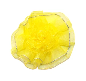 5x yellow flower 7cm children glue on Sew on Applique Motif Patch trim - Picture 1 of 1