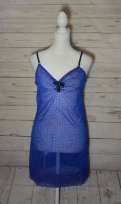 Camisón de encaje de malla azul talla mediana Aerie Foto 1 de 4