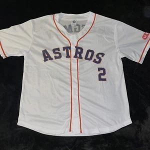 Bregman Houston Astros SGA Replica Home White Jersey Hip Hop School Size XL HEB - Picture 1 of 12