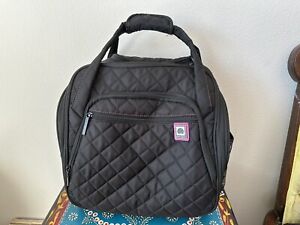 Delsey Paris Soft Air Luggage Under Seat w/2 Wheels Carry On Quilted Black Bag