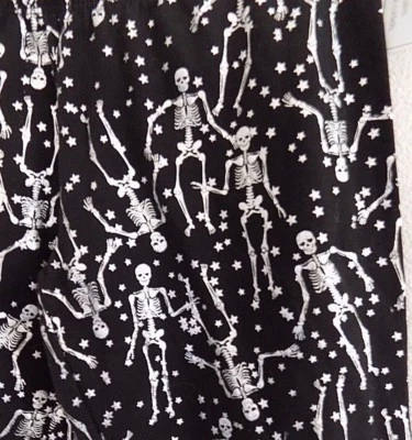 Леггинсы с черепом женские размер XS металлический скелет черные эластичные на лодыжке NOBO - Изображение 1 из 4