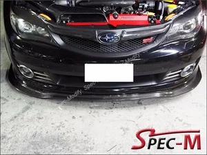 VR CF STYLE CARBON FIBER FRONT BUMPER LIP FIT 08-10 SUBARU IMPREZA GRB WRX STI - Picture 1 of 2