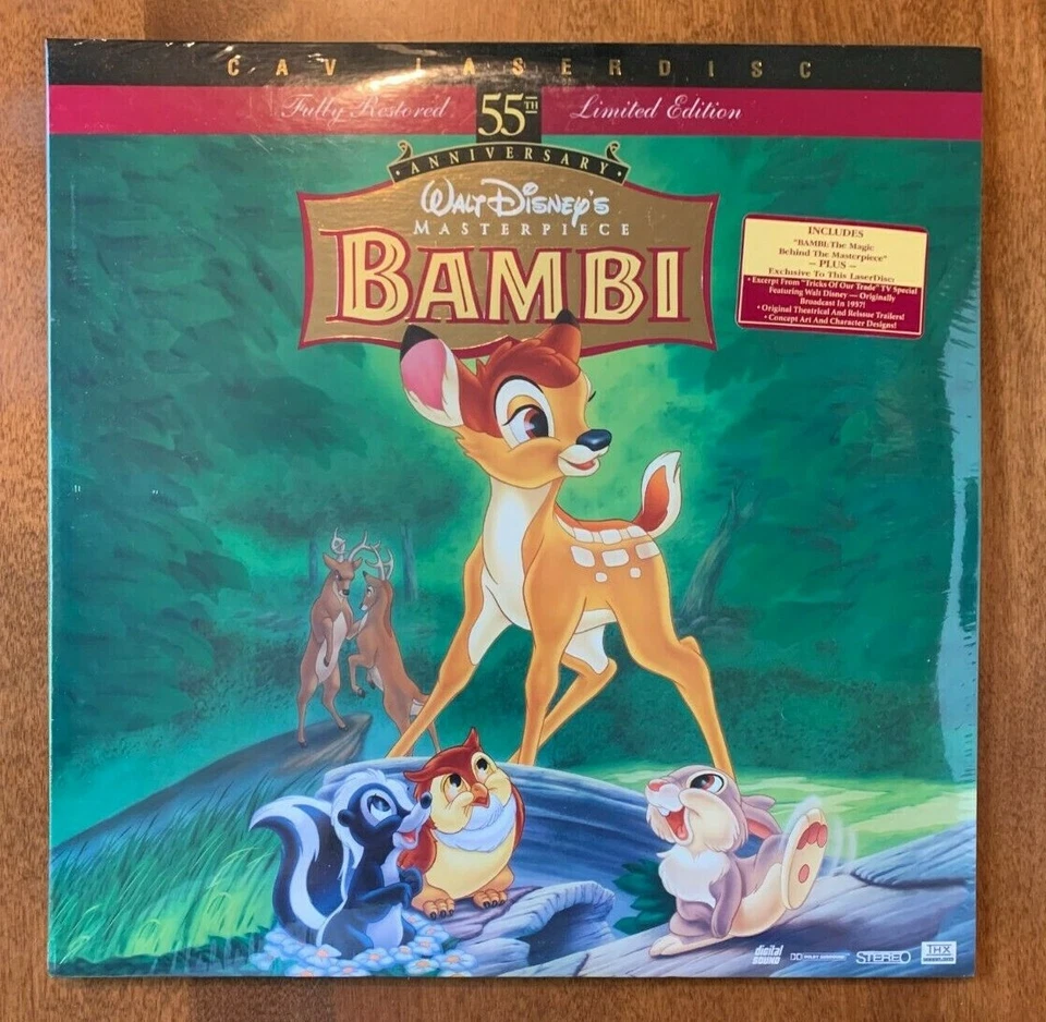 Walt Disney's BAMBI 55th Anniversary Limited Edition CAV Laserdisc NEW / SEALED - Image 1 of 1