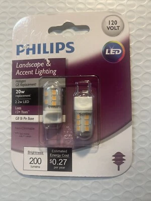 Philips 20 Watt 120V Equivalent 2-Pack LED G8 Bi-Pin Base Landscape Accent Bulb - Image 1 of 2