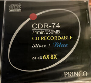 Princo CDR-74 75 Minute CD Recordable 650MB￼ New Sealed