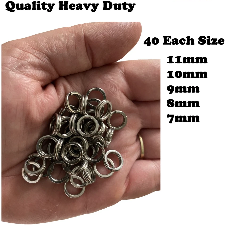 Qty = 200 Ctrade Australia Stainless Steel Split Rings Quality Marine Grade - image 1 of 4