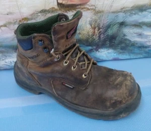 Red Wing Boots 8.5 Men's used steel toe work boots Brown - Picture 1 of 10